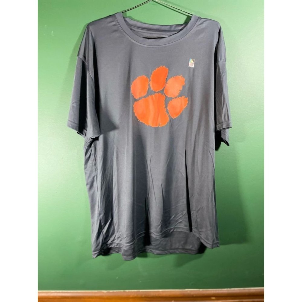 Clemson Tigers - Men's Grey Short Sleeve Athletic Shirt - Size 2XL *New with Tag